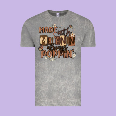 Made With Melanin Always Poppin Vintage Tee Designed By Maliassmallbusiness