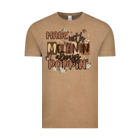 Vintage Coffee made with melanin always poppin Vintage Tee - MaliasSmallBusiness