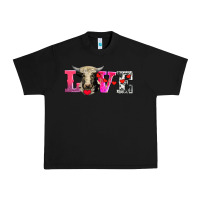 Black love with holstein cow Urban Heavy Tee - AdoDesignShop