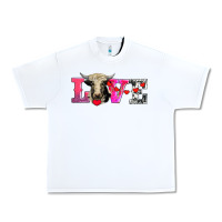 White love with holstein cow Urban Heavy Tee - AdoDesignShop