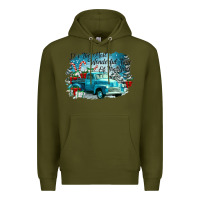 Army Green its the wonderful time of the year truck Premium Hoodie - CowGirlArtShop