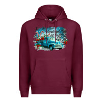 Burgundy its the wonderful time of the year truck Premium Hoodie - CowGirlArtShop