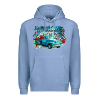Colony Blue its the wonderful time of the year truck Premium Hoodie - CowGirlArtShop