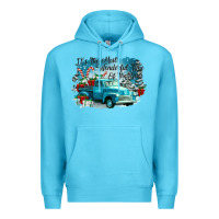 Ocean Blue its the wonderful time of the year truck Premium Hoodie - CowGirlArtShop