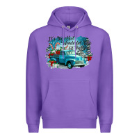 Purple its the wonderful time of the year truck Premium Hoodie - CowGirlArtShop