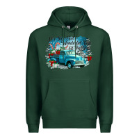 Sports Green its the wonderful time of the year truck Premium Hoodie - CowGirlArtShop