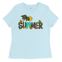 Baby Blue summer Ladies Tee - CowhideDigitalArt