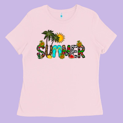 Summer Ladies Tee Designed By Cowhidedigitalart
