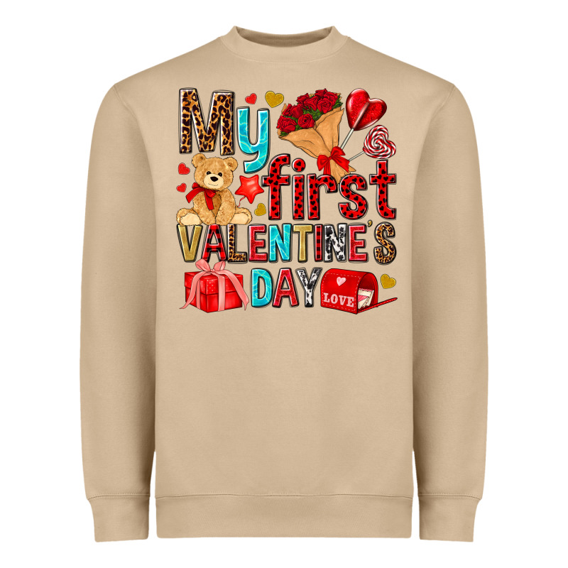My First Valentines Day Heavyweight Sweatshirt by NancyCooperArtShop | Teevron
