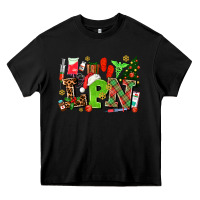 Black lpn christmas nurse with Heavy Core Tee - AdoDesignShop