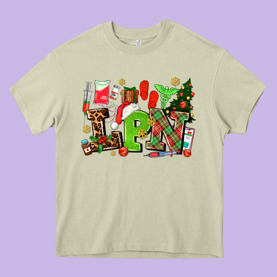 Lpn Christmas Nurse With Heavy Core Tee Designed By Adodesignshop