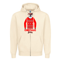 Sandshell Christmas Buldog Zipper Hoodie - Bettercallsaul