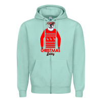 Seafoam Christmas Buldog Zipper Hoodie - Bettercallsaul