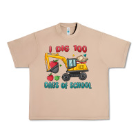 Burro i dig 100 days of school excavator Urban Heavy Tee - MaliasSmallBusiness