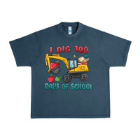Midnight Navy i dig 100 days of school excavator Urban Heavy Tee - MaliasSmallBusiness