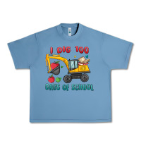 Pebble Blue i dig 100 days of school excavator Urban Heavy Tee - MaliasSmallBusiness