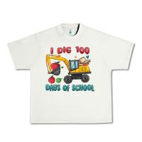 Pistachio i dig 100 days of school excavator Urban Heavy Tee - MaliasSmallBusiness