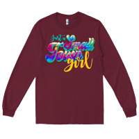 Burgundy just a small town girl Long Sleeve Tee - JahusDesignShop