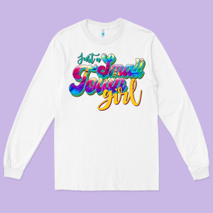 Just A Small Town Girl Long Sleeve Tee Designed By Jahusdesignshop