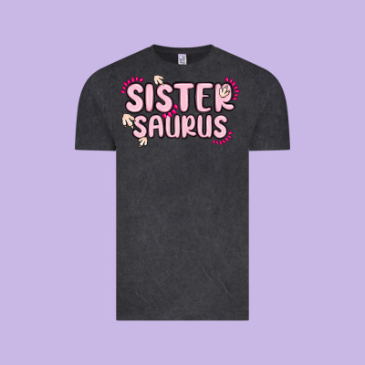 Sister Saurus Vintage Tee Designed By Maliassmallbusiness