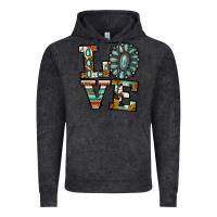 Vintage Black Turquoise Love Vintage Hoodie - Jasminsmagicworld
