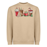 Mushroom christmas tree cake and coffee cups Heavyweight Sweatshirt - MaliasSmallBusiness
