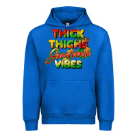 Cobalt thick thighs juneteenth vibes Urban Hoodie - FaDigitalArtStudio