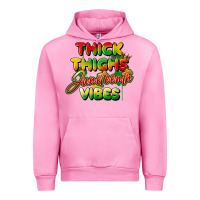 Fuchsia Pink thick thighs juneteenth vibes Urban Hoodie - FaDigitalArtStudio