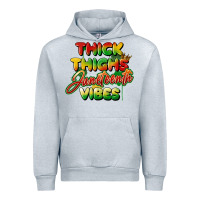 Heather Grey thick thighs juneteenth vibes Urban Hoodie - FaDigitalArtStudio