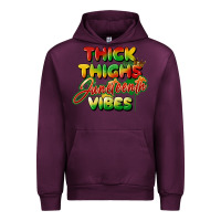 Mauve Wine thick thighs juneteenth vibes Urban Hoodie - FaDigitalArtStudio