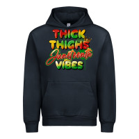 Navy thick thighs juneteenth vibes Urban Hoodie - FaDigitalArtStudio
