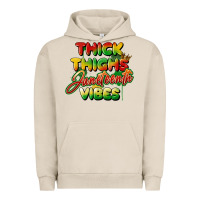 Pigment French Oak thick thighs juneteenth vibes Urban Hoodie - FaDigitalArtStudio