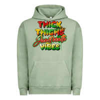 Pigment Oil Green thick thighs juneteenth vibes Urban Hoodie - FaDigitalArtStudio