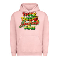 Pigment Salmon thick thighs juneteenth vibes Urban Hoodie - FaDigitalArtStudio