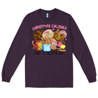 Plum christmas calories no cuentan Long Sleeve Tee - MaliasSmallBusiness