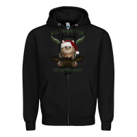 Black All I Want For Christmas Is You Just Kidding I Want Cats Zipper Hoodie - Bettercallsaul