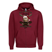 Burgundy All I Want For Christmas Is You Just Kidding I Want Cats Zipper Hoodie - Bettercallsaul