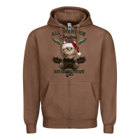 Chestnut All I Want For Christmas Is You Just Kidding I Want Cats Zipper Hoodie - Bettercallsaul