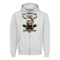 Dove Grey All I Want For Christmas Is You Just Kidding I Want Cats Zipper Hoodie - Bettercallsaul