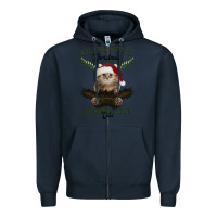 Navy All I Want For Christmas Is You Just Kidding I Want Cats Zipper Hoodie - Bettercallsaul