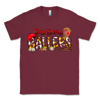 Burgundy busy raising ballers Classic Tee - CowhideDigitalArt