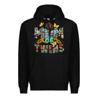 Black mom of twins boys mother's day Premium Hoodie - CowGirlArtShop