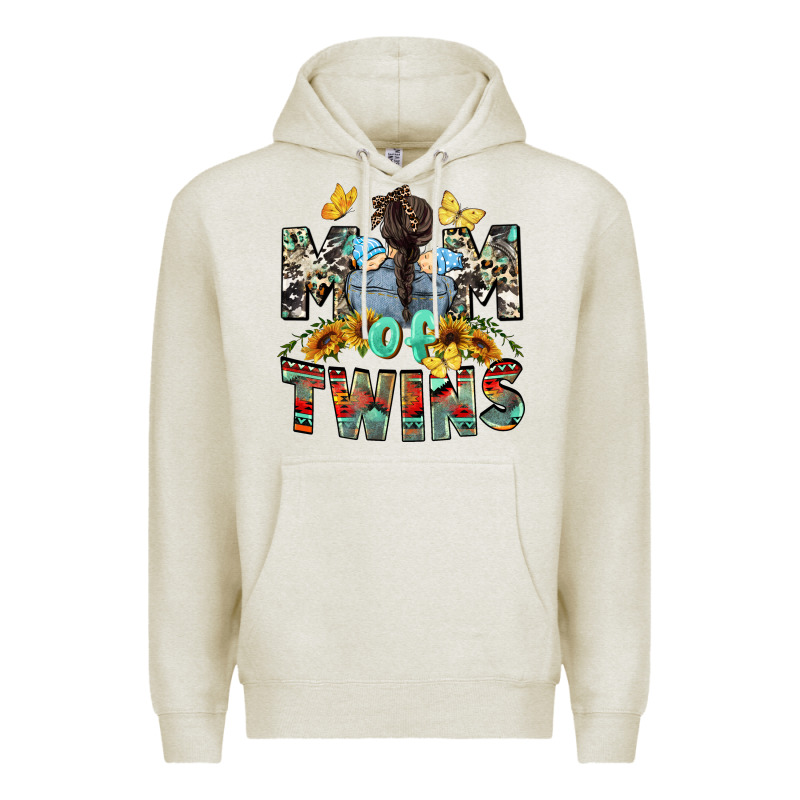 Mom Of Twins Boys Mother's Day Premium Hoodie by CowGirlArtShop | Teevron
