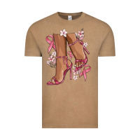 Vintage Coffee cancer high heels Vintage Tee - MaliasSmallBusiness