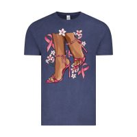 Vintage Denim cancer high heels Vintage Tee - MaliasSmallBusiness