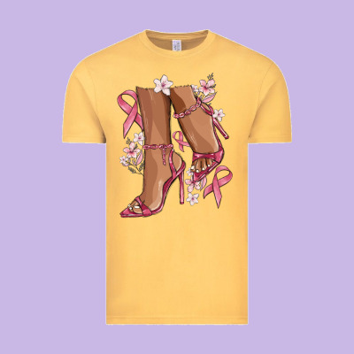 Cancer High Heels Vintage Tee Designed By Maliassmallbusiness