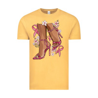 Vintage Mustard cancer high heels Vintage Tee - MaliasSmallBusiness