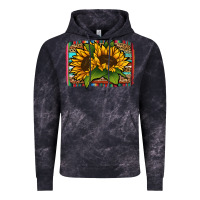 Cloud Black Sunflower With Serape Background Vintage Hoodie - Jasminsmagicworld
