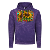 Cloud Purple Sunflower With Serape Background Vintage Hoodie - Jasminsmagicworld
