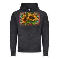 Vintage Black Sunflower With Serape Background Vintage Hoodie - Jasminsmagicworld